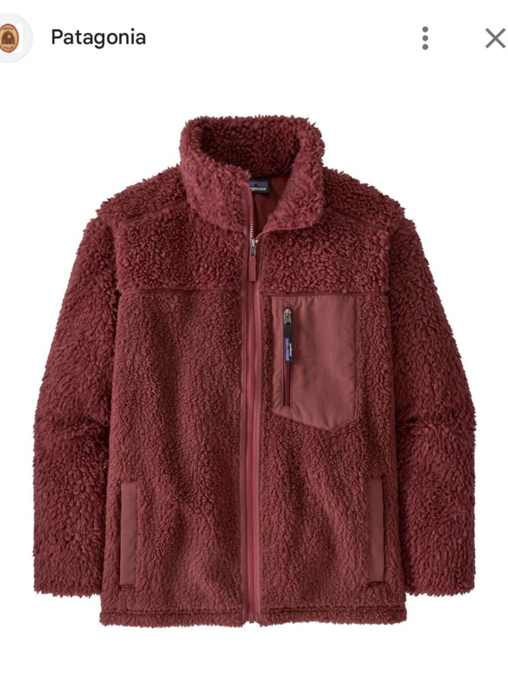 Patagonia Women's Retro X Fleece Jacket in Burgundy - Picture 3 of 4